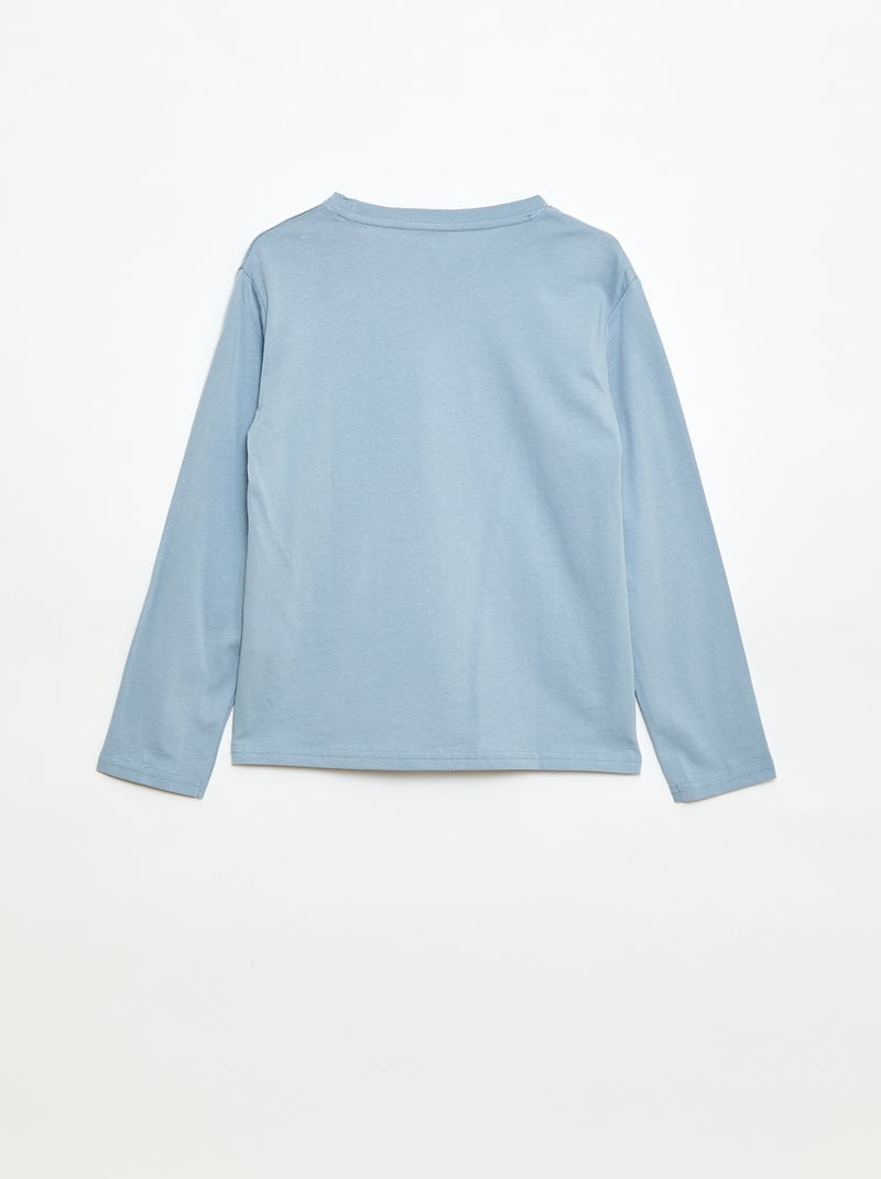 T-shirt stampata a maniche lunghe Beige - Kiabi