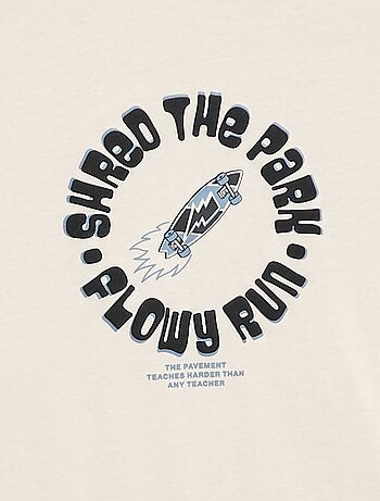 T-shirt stampata a maniche lunghe