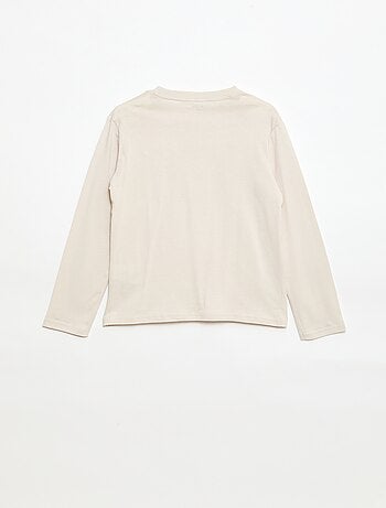T-shirt stampata a maniche lunghe