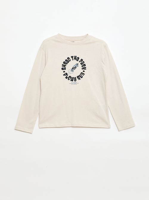 T-shirt stampata a maniche lunghe - Kiabi