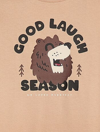 T-shirt stampata a maniche lunghe