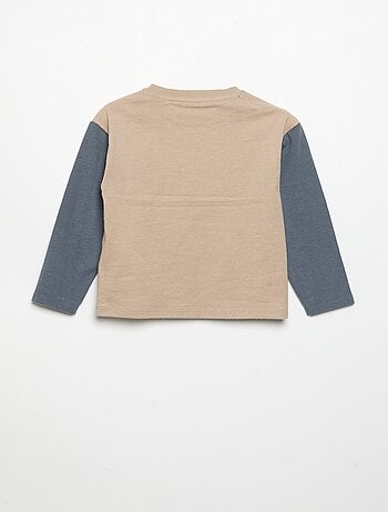 T-shirt stampata a maniche lunghe