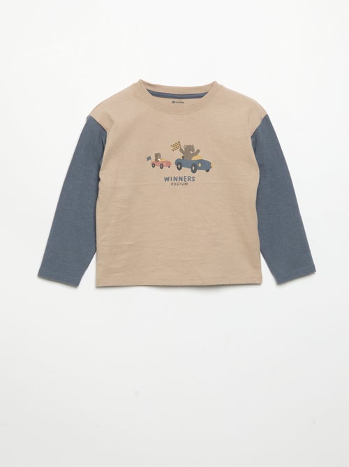 T-shirt stampata a maniche lunghe - Kiabi