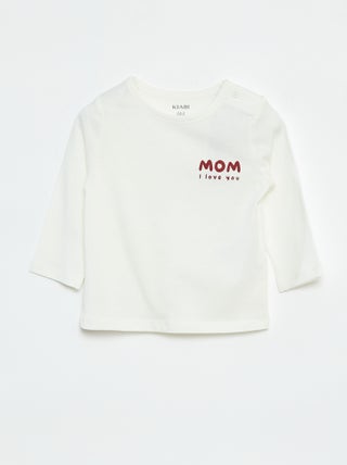 T-shirt stampata a maniche lunghe