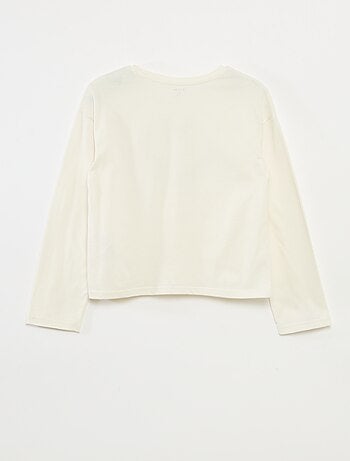 T-shirt stampata a maniche lunghe