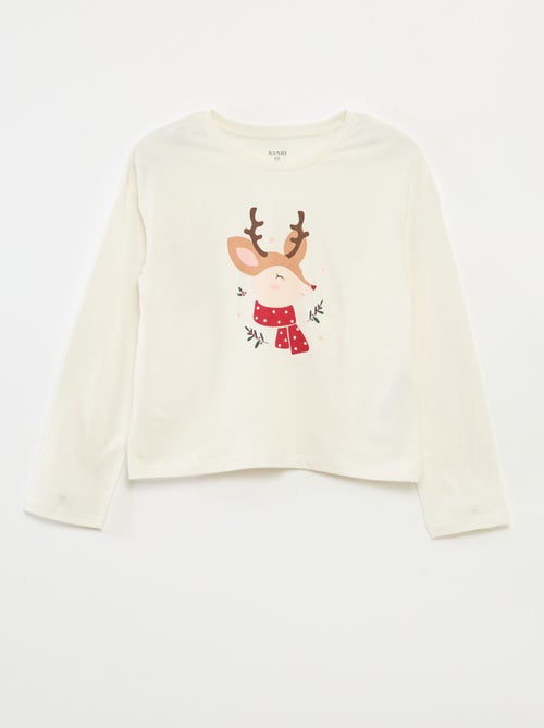 T-shirt stampata a maniche lunghe - Kiabi