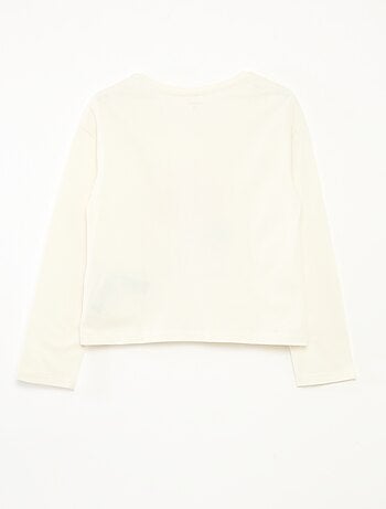 T-shirt stampata a maniche lunghe