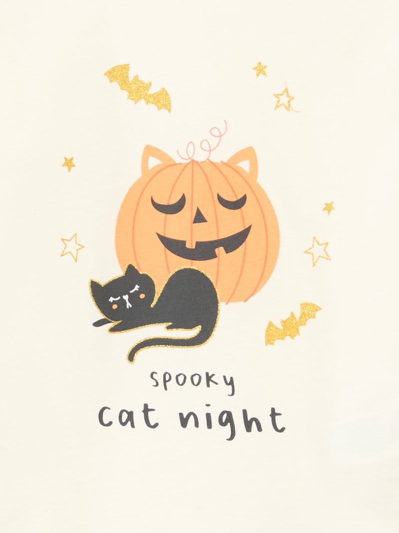 T-shirt stampata a maniche lunghe Bianco - Kiabi