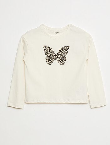 T-shirt stampata a maniche lunghe