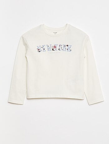 T-shirt stampata a maniche lunghe