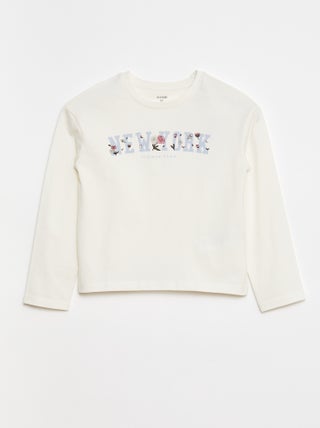 T-shirt stampata a maniche lunghe