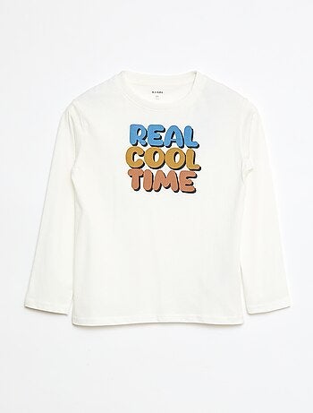 T-shirt stampata a maniche lunghe