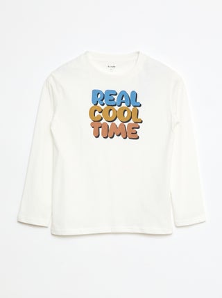 T-shirt stampata a maniche lunghe