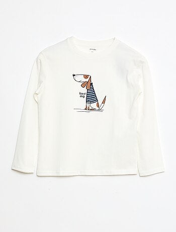 T-shirt stampata a maniche lunghe