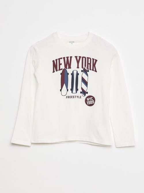 T-shirt stampata a maniche lunghe - Kiabi