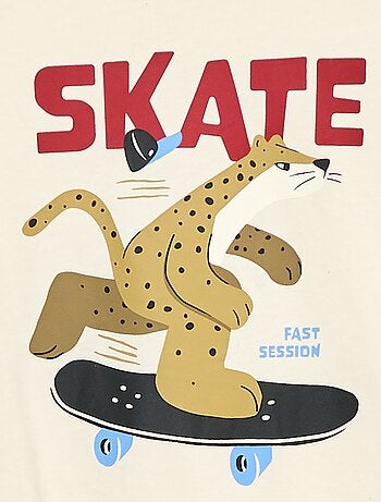 T-shirt stampata a maniche lunghe