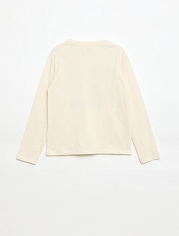 T-shirt stampata a maniche lunghe