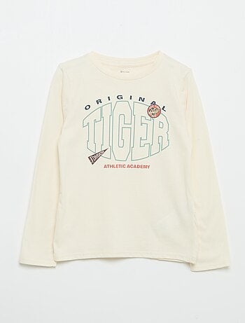T-shirt stampata a maniche lunghe