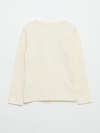 T-shirt stampata a maniche lunghe