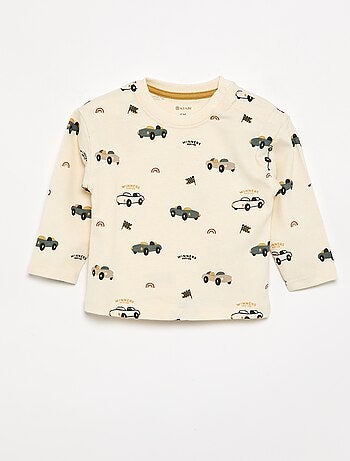T-shirt stampata a maniche lunghe
