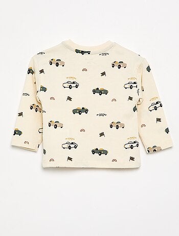 T-shirt stampata a maniche lunghe
