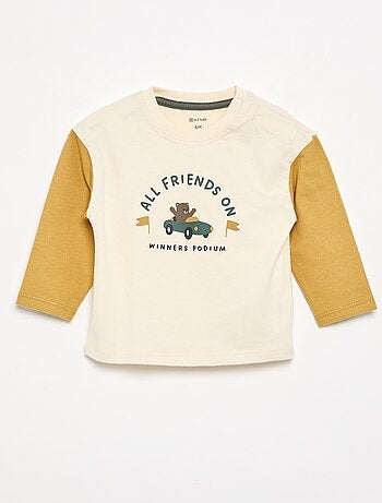 T-shirt stampata a maniche lunghe