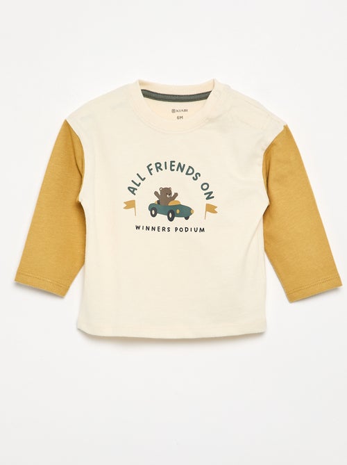 T-shirt stampata a maniche lunghe - Kiabi T-shirt stampata a maniche lunghe - Kiabi