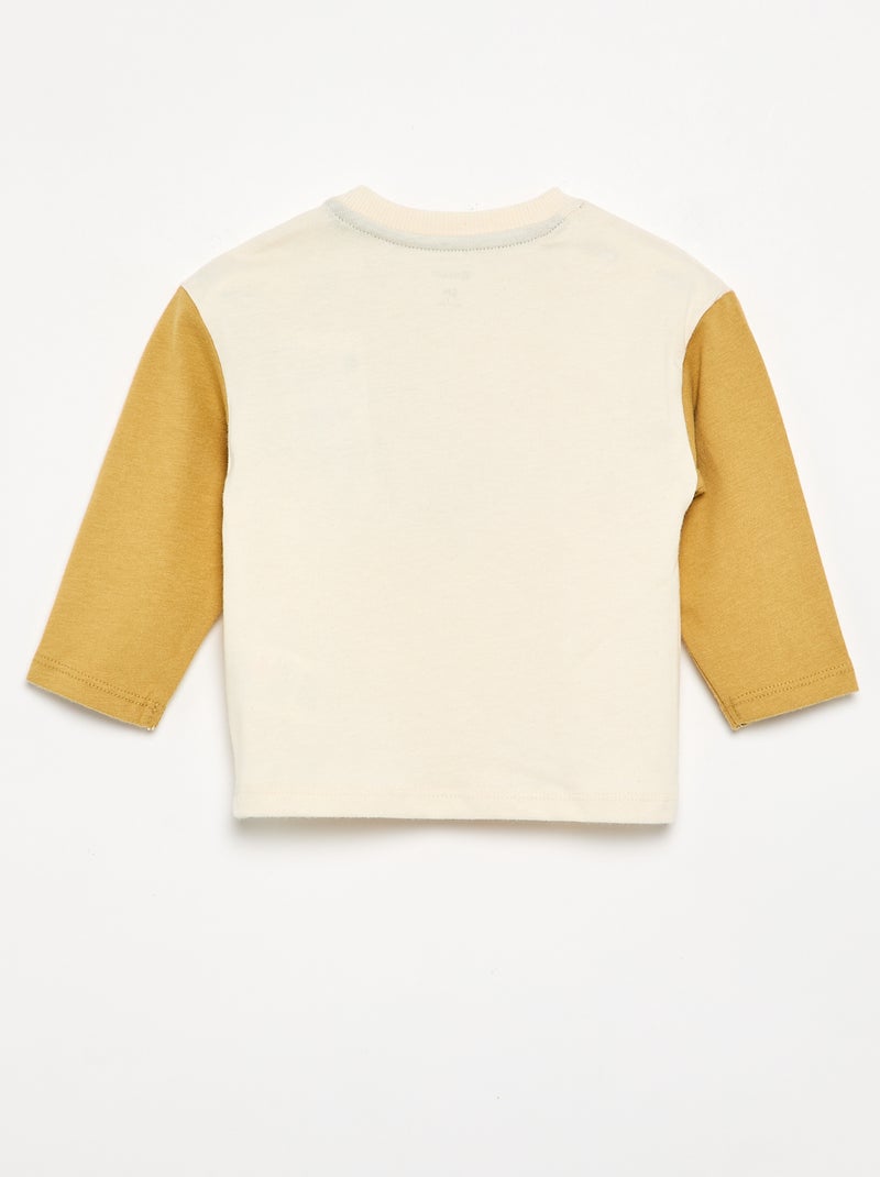 T-shirt stampata a maniche lunghe Bianco - Kiabi