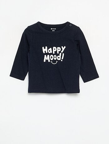 T-shirt stampata a maniche lunghe