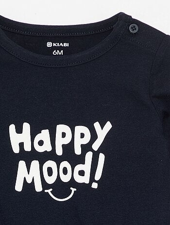 T-shirt stampata a maniche lunghe