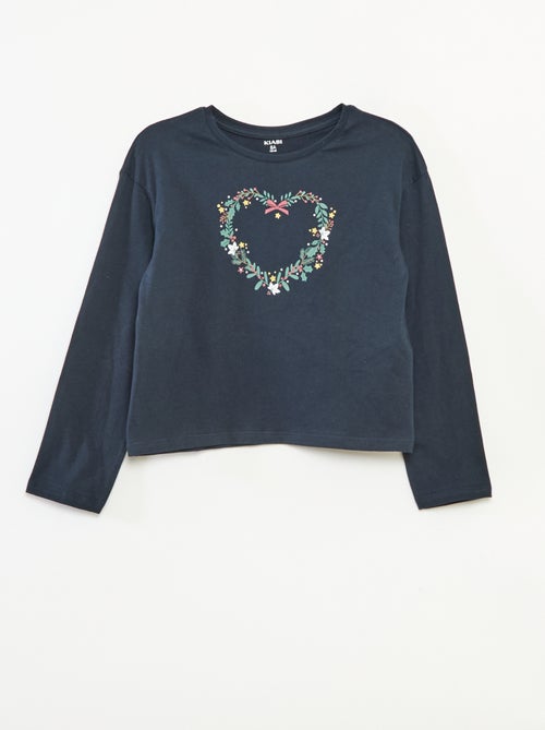T-shirt stampata a maniche lunghe - Kiabi