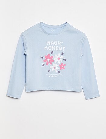 T-shirt stampata a maniche lunghe