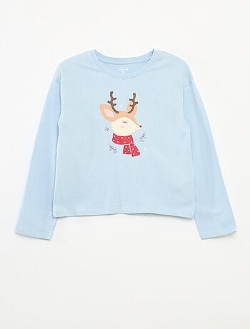 T-shirt stampata a maniche lunghe