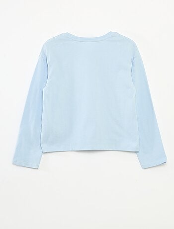 T-shirt stampata a maniche lunghe