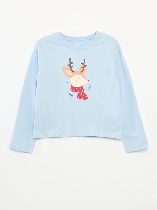 T-shirt stampata a maniche lunghe - Kiabi