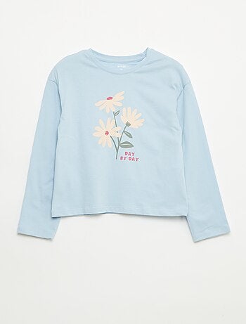 T-shirt stampata a maniche lunghe
