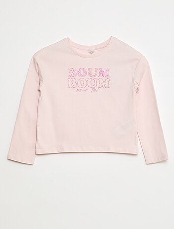 T-shirt stampata a maniche lunghe