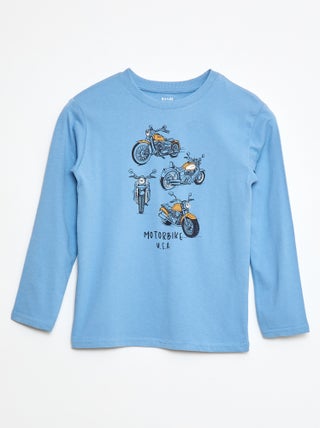 T-shirt stampata a maniche lunghe