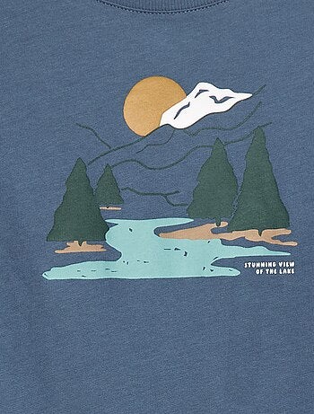 T-shirt stampata a maniche lunghe