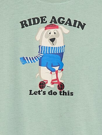 T-shirt stampata a maniche lunghe