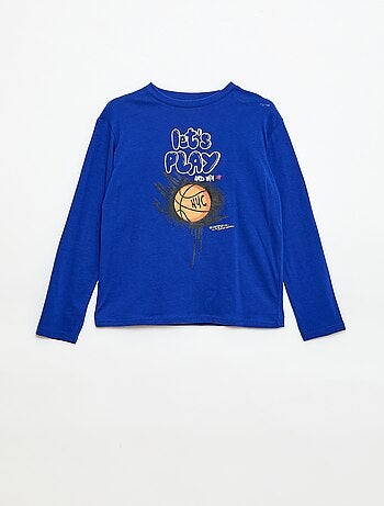 T-shirt stampata a maniche lunghe