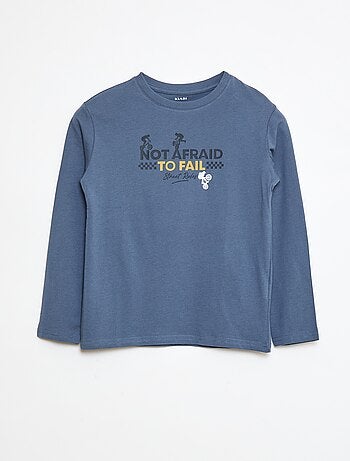 T-shirt stampata a maniche lunghe
