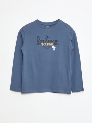 T-shirt stampata a maniche lunghe