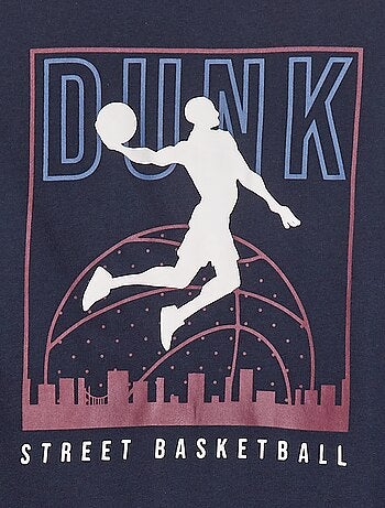 T-shirt stampata a maniche lunghe