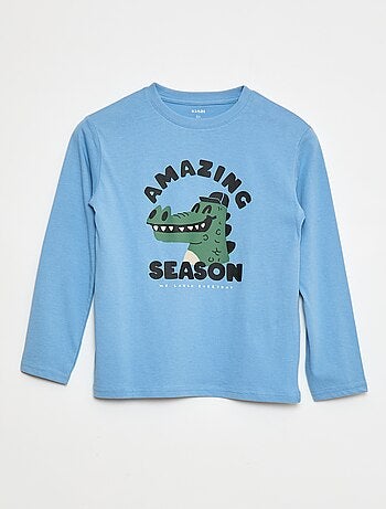 T-shirt stampata a maniche lunghe