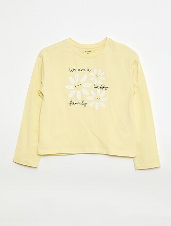 T-shirt stampata a maniche lunghe