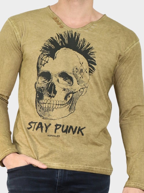 T-shirt stampata a maniche lunghe - Kiabi