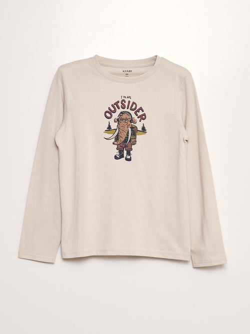 T-shirt stampata a maniche lunghe - Kiabi