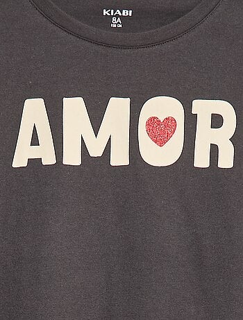 T-shirt stampata a maniche lunghe