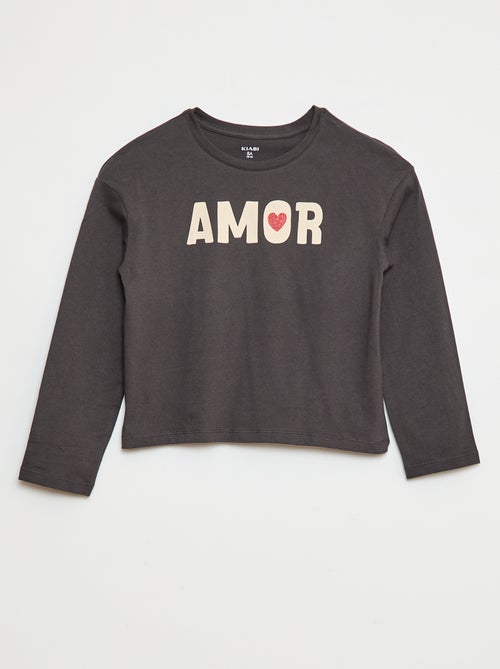T-shirt stampata a maniche lunghe - Kiabi